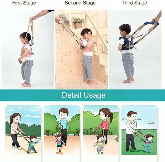 Toddler Walking Harness Padded Handle & Adjustable Straps