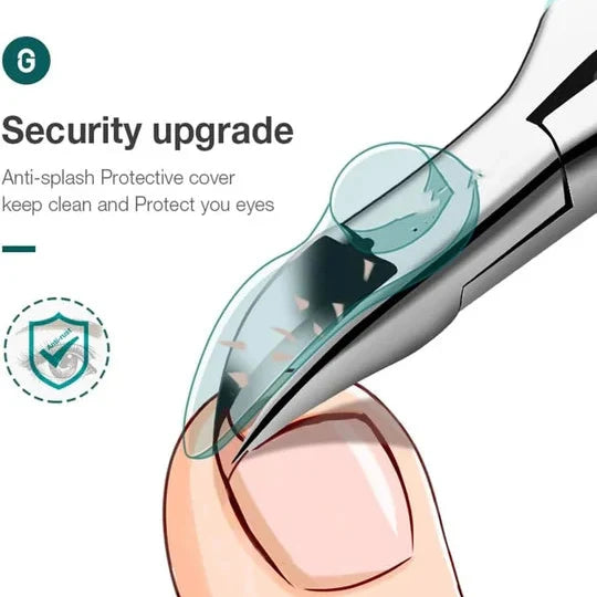 Toenail Clippers Ergonomic Non-Slip Grip Curved Stainless Blade