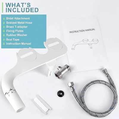 Toilet Bidet Attachment Dual Spray Modes & Retractable Nozzles