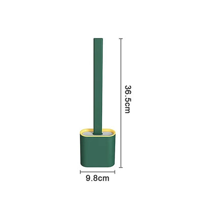 Toilet Brush Flexible Silicone Bristles Hygienic & Quick-Drying