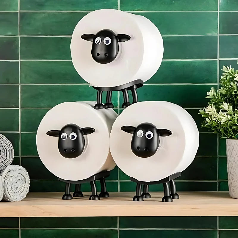 Toilet Paper Holder Sheep Design Compact & Space-Saving 3-Pack
