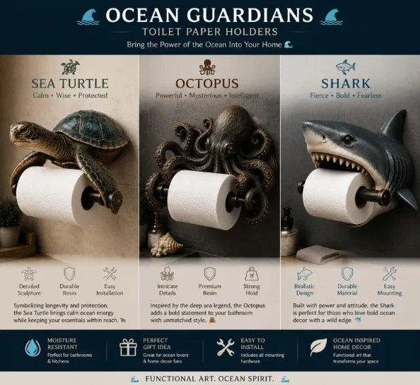 Toilet Paper Holder Wall-Mounted Resin Marine Design