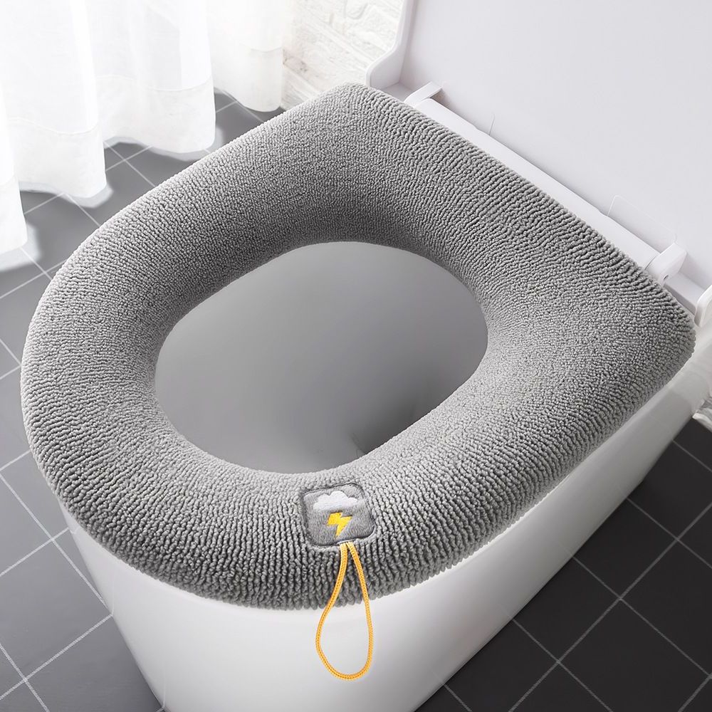 Toilet Seat Cover Pumpkin Pattern Stretchable & Machine Washable