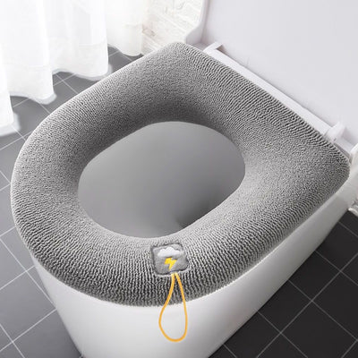 Toilet Seat Cover Stretch Fabric Pumpkin Pattern Machine Washable