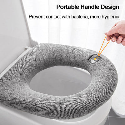 Toilet Seat Cover Stretch Fabric Pumpkin Pattern Machine Washable