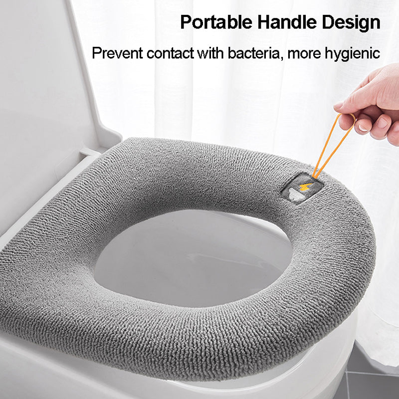 Toilet Seat Cover Stretch Fabric Pumpkin Pattern Machine Washable
