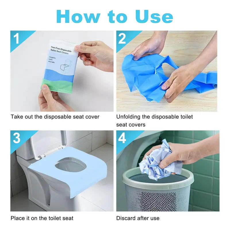 Toilet Seat Covers Disposable XL Individually Wrapped