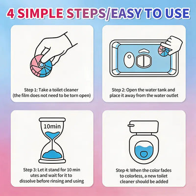 Toilet Tank Cleaner Two-Tone Dual-Action Septic-Safe