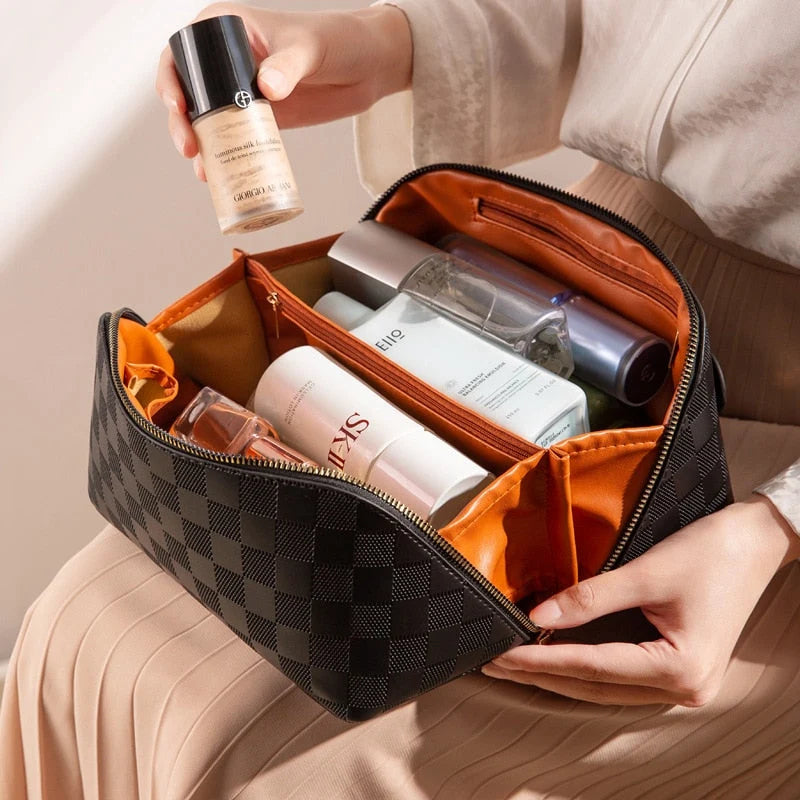 Toiletry Bag Wide-Zip Opening & Top Handle