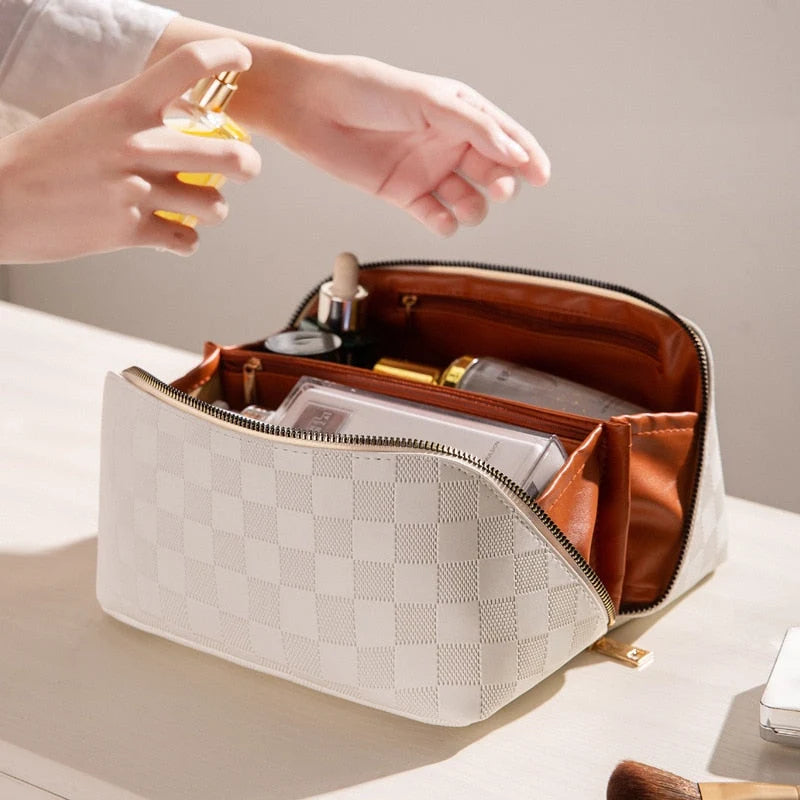 Toiletry Bag Wide-Zip Opening & Top Handle
