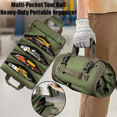Tool Organizer Roll-Up Quick-Access Removable Pockets