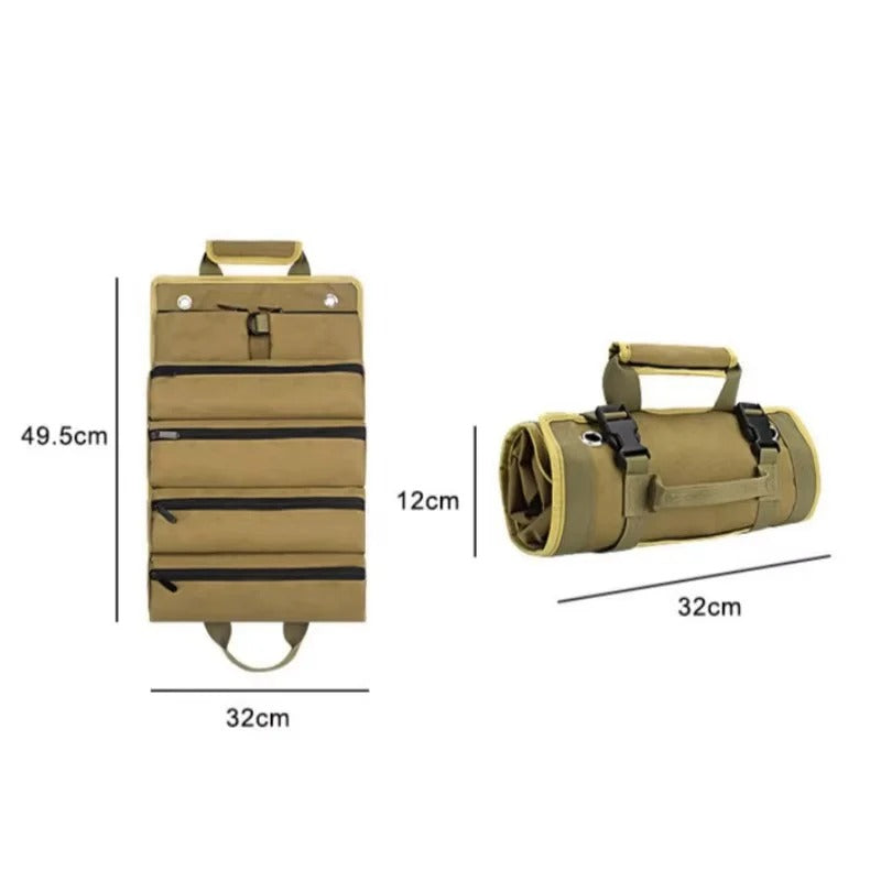 Tool Organizer Roll-Up Quick-Access Removable Pockets