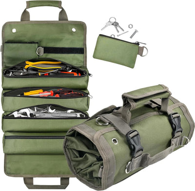 Tool Organizer Roll-Up Quick-Access Removable Pockets