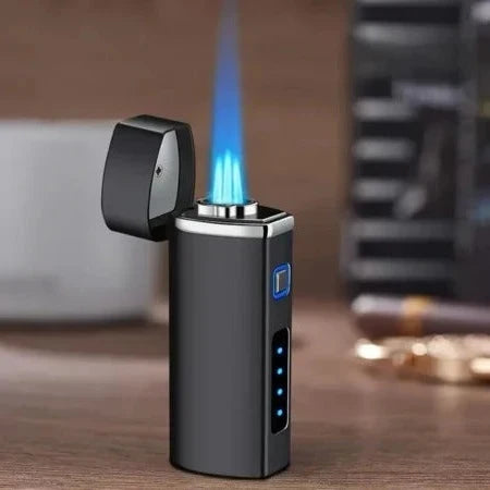 Torch Lighter Triple Jet Windproof USB Rechargeable Metal Body