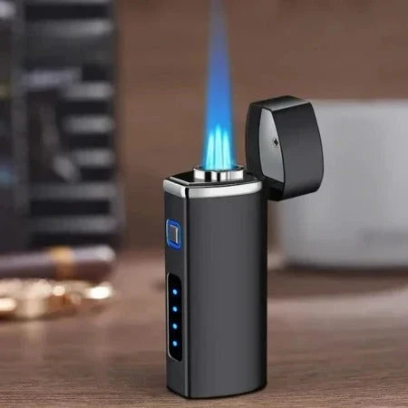 Torch Lighter Triple Jet Windproof USB Rechargeable Metal Body