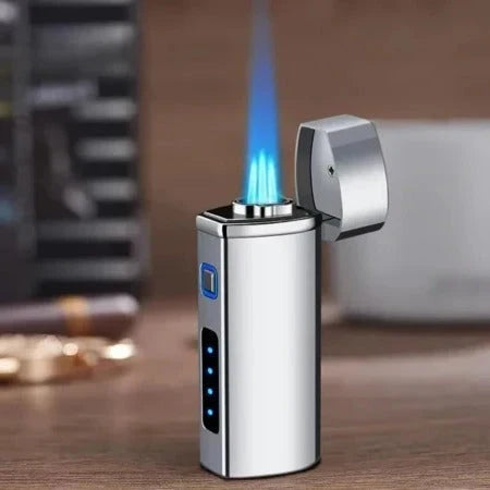 Torch Lighter Triple Jet Windproof USB Rechargeable Metal Body