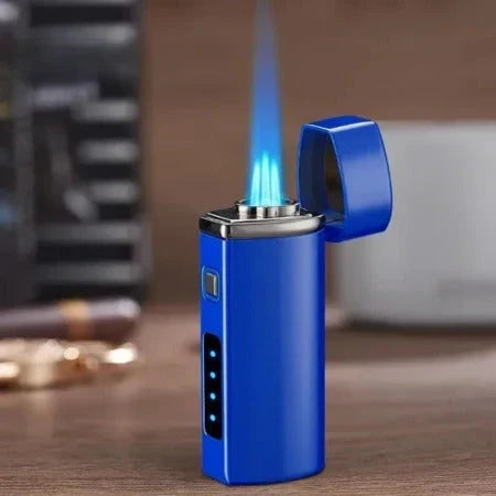 Torch Lighter Triple Jet Windproof USB Rechargeable Metal Body