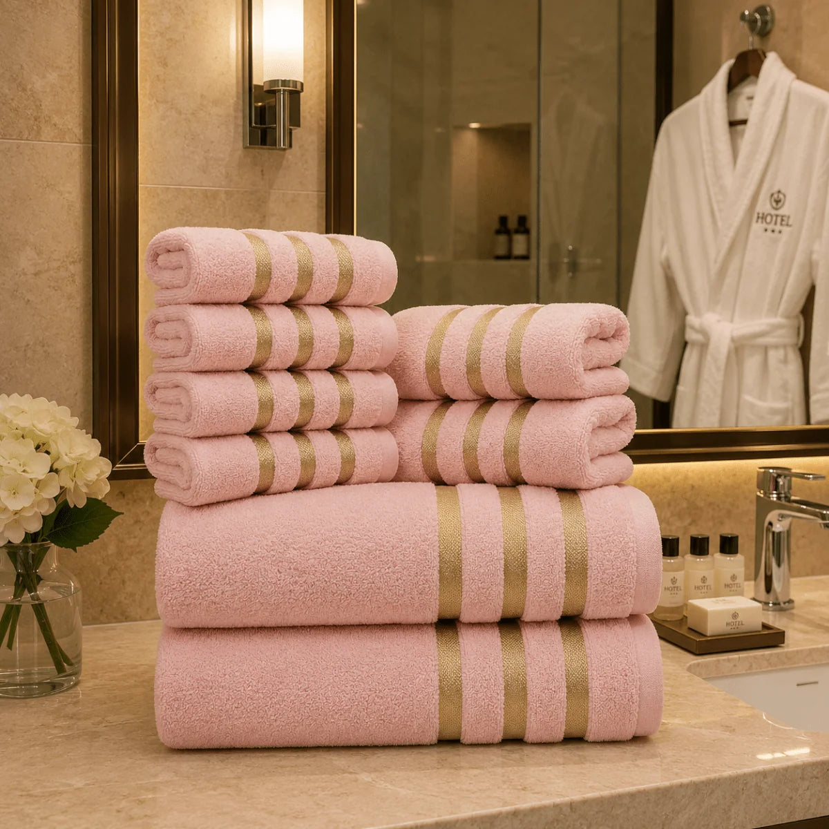 Towel Set Soft Absorbent 8-Piece Set