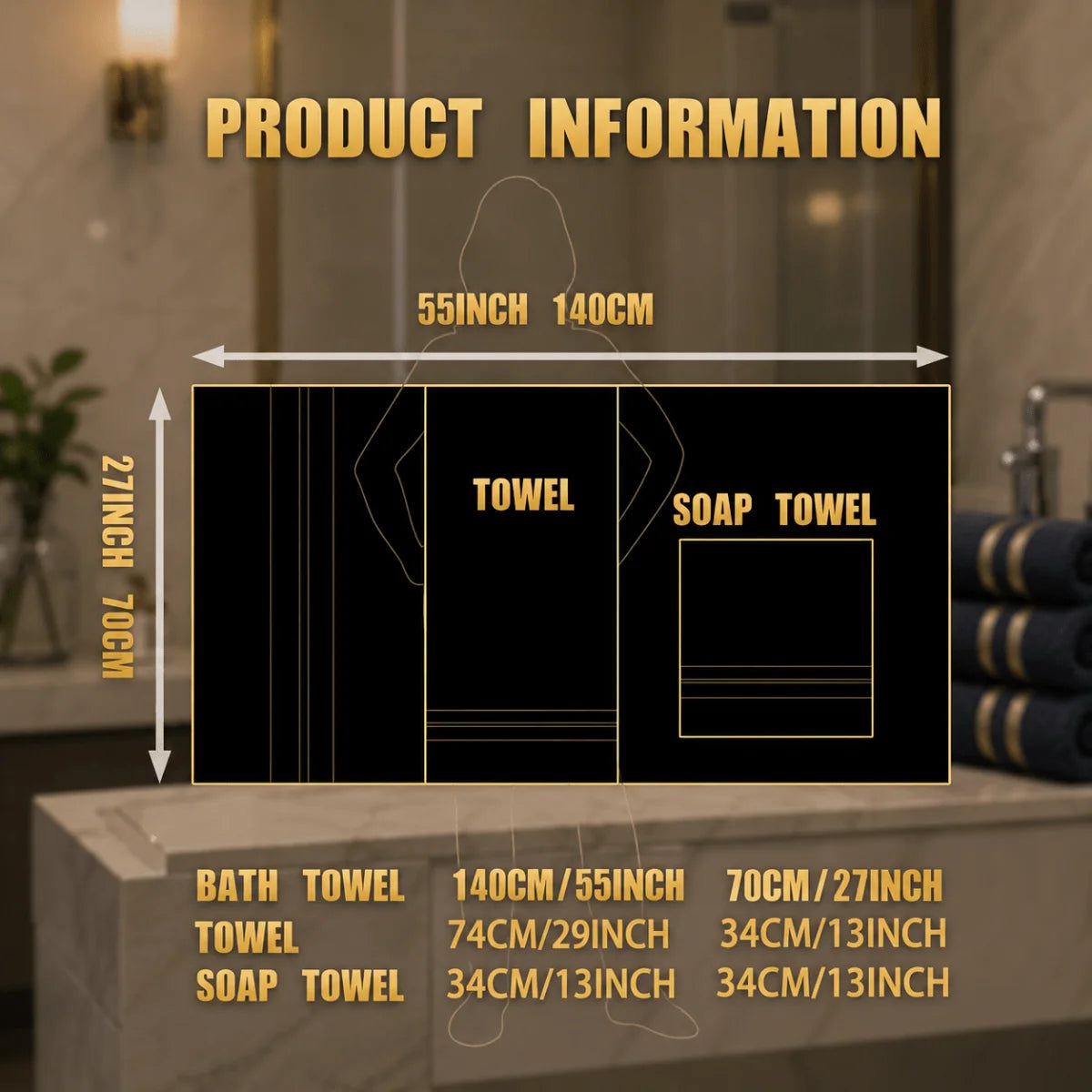 Towel Set Soft Absorbent 8-Piece Set