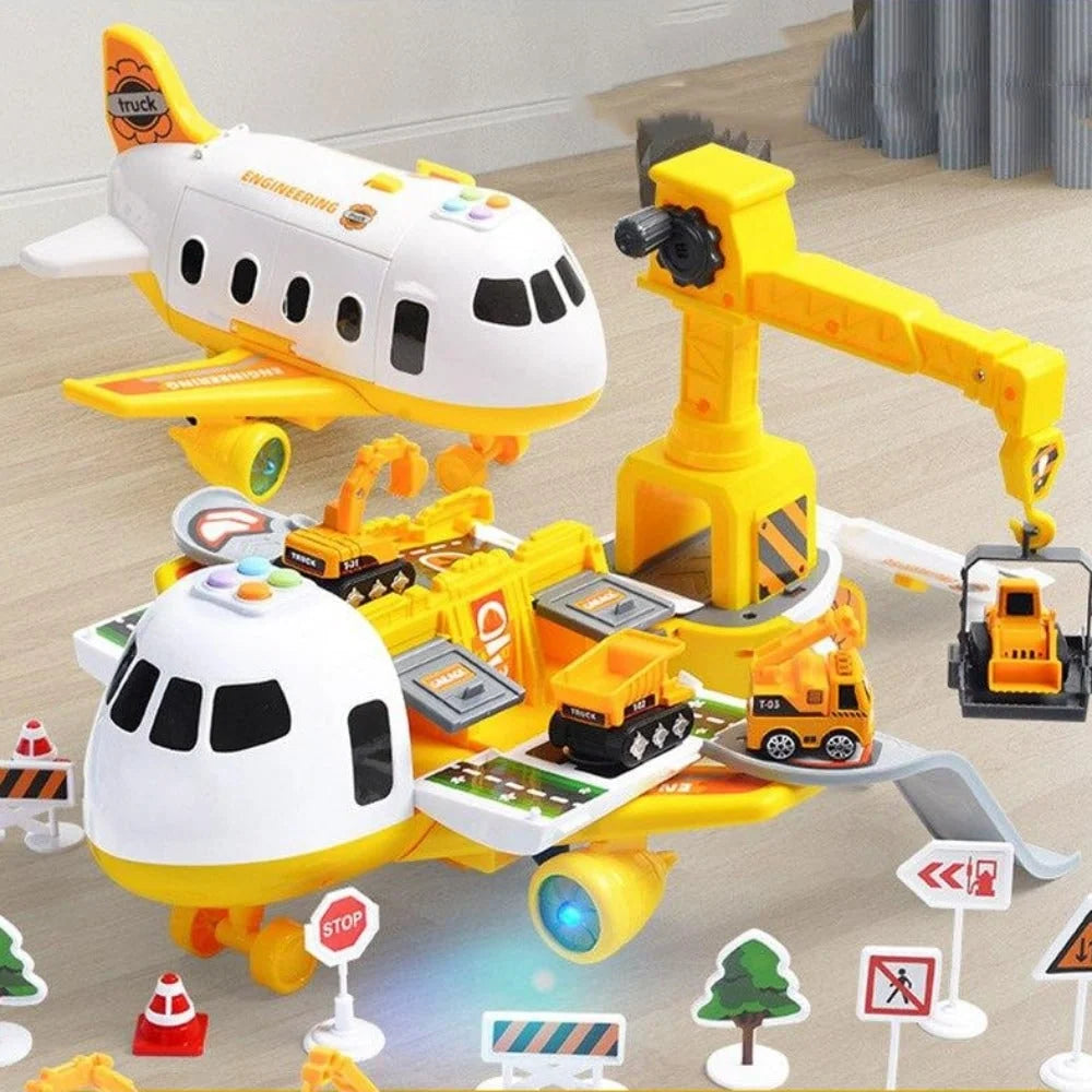 Toy Airplane Playset Light-Up Engines & Sound Effects