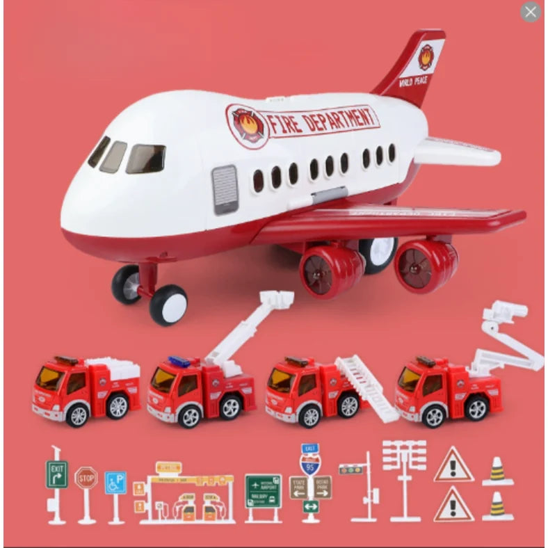 Toy Airplane Playset Light-Up Engines & Sound Effects