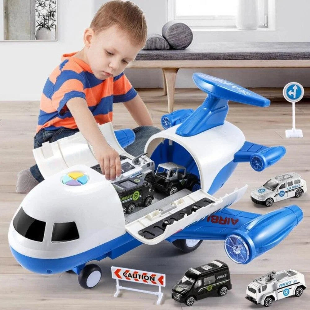 Toy Airplane Playset Light-Up Engines & Sound Effects