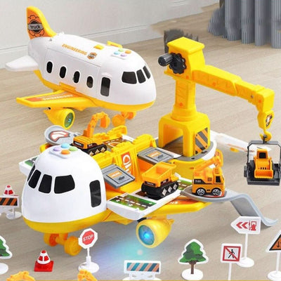 Toy Airplane Playset Non-Toxic ABS Three Vehicles