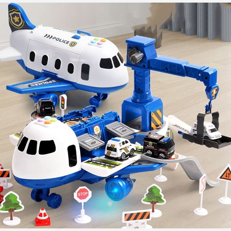 Toy Airplane Playset Non-Toxic ABS Three Vehicles