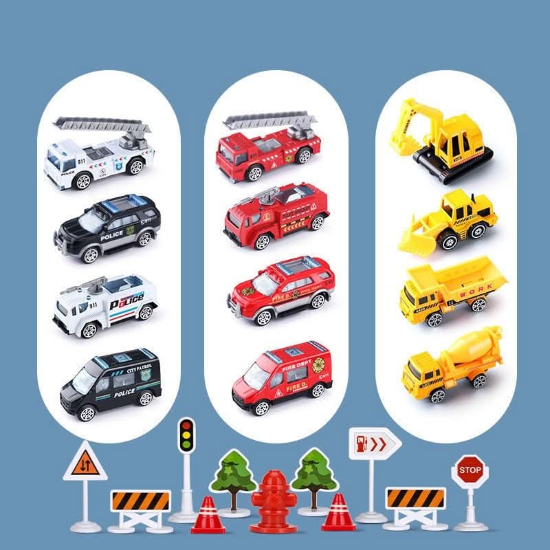 Toy Airplane Playset Non-Toxic ABS Three Vehicles