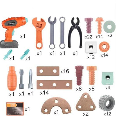 Toy Tool Set ABS Plastic Pretend Play