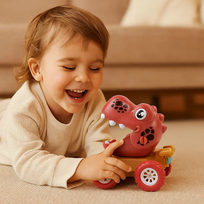Toy Truck Dinosaur Design Push-Activated Drive