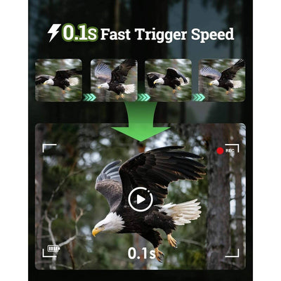 Trail Camera Solar-Powered 4K Ultra HD 64MP Night Vision