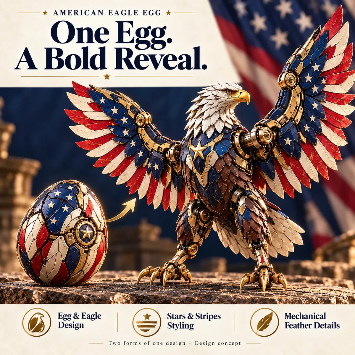 Transforming Figure 2-in-1 Mechanical Egg Design