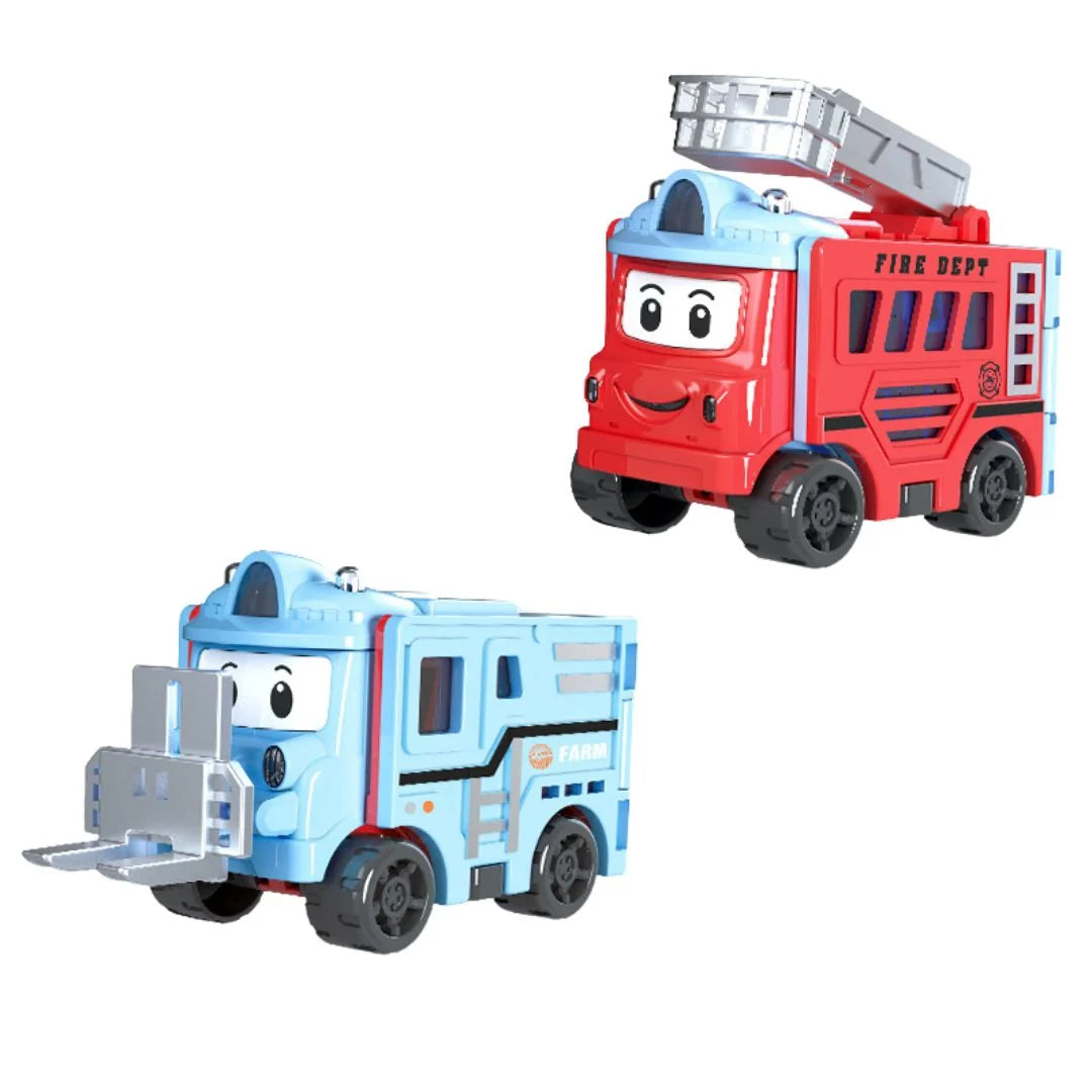 Transforming Toy Car Foldable Dual-Mode Durable Plastic
