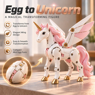 Transforming Unicorn Figure Egg-to-Unicorn Two Forms in One