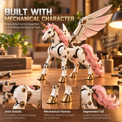 Transforming Unicorn Figure Egg-to-Unicorn Two Forms in One