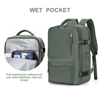 Travel Backpack Water Repellent USB Port Padded Laptop Sleeves