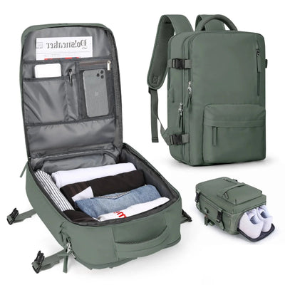 Travel Backpack Water Repellent USB Port Padded Laptop Sleeves