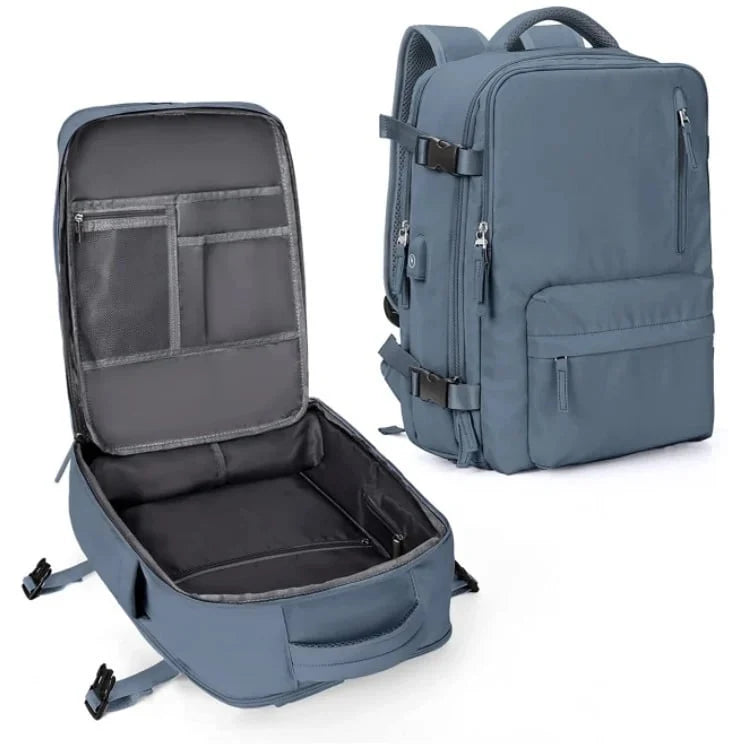 Travel Backpack Water Repellent USB Port Padded Laptop Sleeves