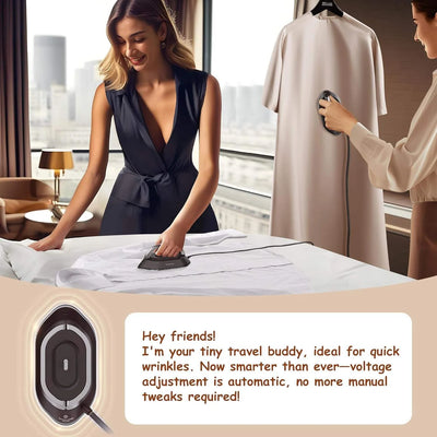 Travel Iron Rapid Heating Foldable Handle Dry & Wet Modes