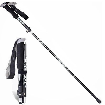Trekking Pole Quick-Fold Lightweight Alloy Steel & Textured Grip