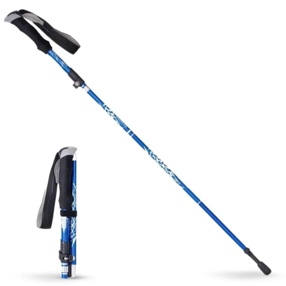 Trekking Pole Quick-Fold Lightweight Alloy Steel & Textured Grip