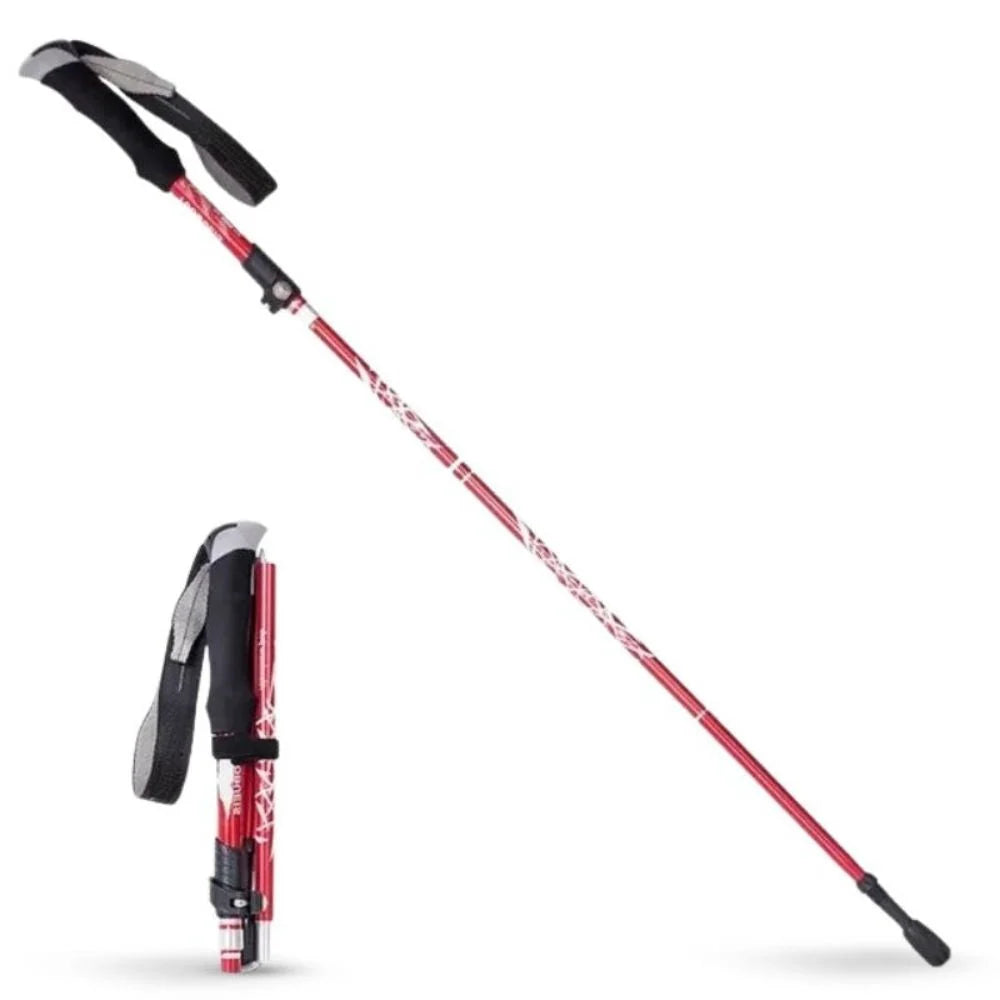 Trekking Pole Quick-Fold Lightweight Alloy Steel & Textured Grip