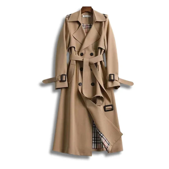 Trench Coat Full-Length Belted Water-Repellent Lightweight Warmth