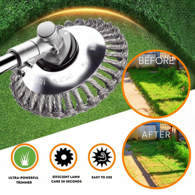 Trimmer Head Braided Carbon Steel Tool-Free Installation