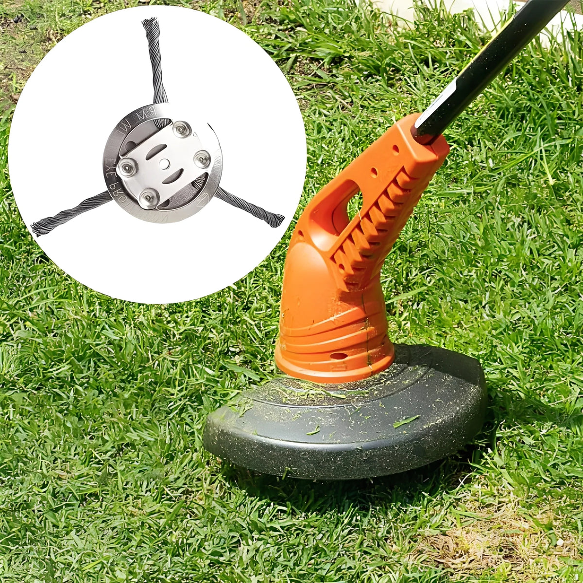 Trimmer Head Stainless Steel Wire Brush Weed & Rust Removal