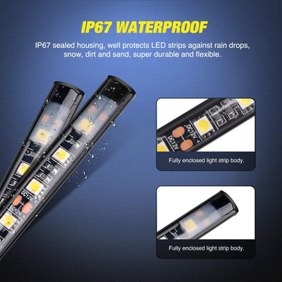 Truck Bed LED Light Strips 3900 Lumens Peel-and-Stick