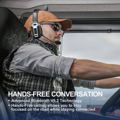 Trucker Headset Noise-Canceling Mic Bluetooth 5.2 35-Hour