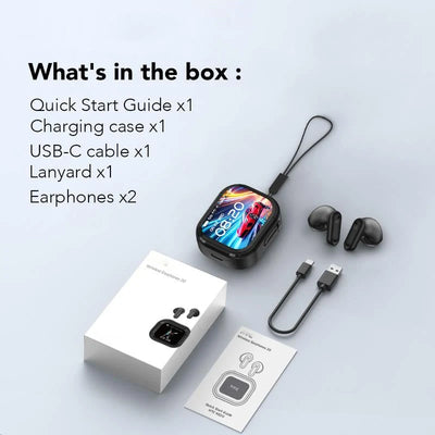 True Wireless Earbuds Bluetooth 5.4 LED Battery Case Water-Resistant
