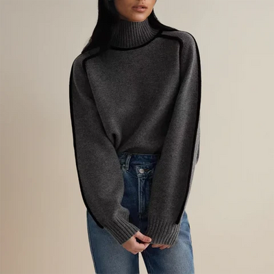 Turtleneck Sweater Oversized High Collar Soft Breathable Blend
